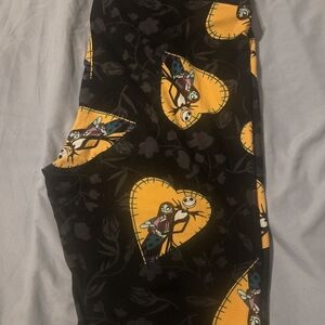 LuLaRoe Black and Yellow Heart Leggings